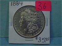 1884 Morgan Silver Dollar - AU