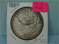 1889 Morgan Silver Dollar - AU