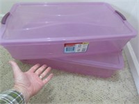 2 "under-the-bed" storage totes (1 is cracked)