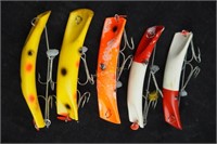 5 Vintage Long 4" Wiggle Weighted Lure