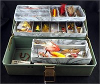 Vintage Plano 6200 Tackle Box & Lures Lot