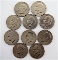 (10) 1977 Ike Dollars