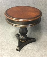 Wood Pedestal Parlor Table