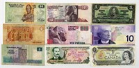 (5) Egyptian  Notes, (3) Canadian Notes....