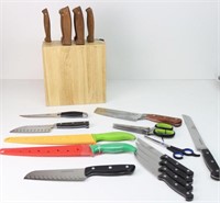 Assort Kitchen Knives-Butcher's Best Wood Handles