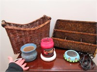 desk organizer -basket -3 elec. candle warmers