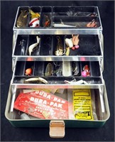 Vintage133 U Umco 13" Plastic Tackle Box W Lures