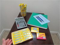new juicy fruit packages of gum -new notebook -