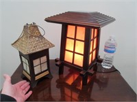 wooden night light & candleholder