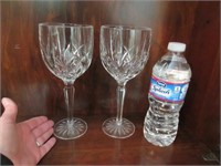 2 marquis waterford large wine glasses