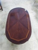 Oval wood coffee table