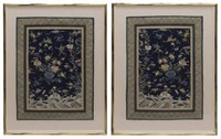 (2) FRAMED CHINESE EMBROIDERED SILK PANELS
