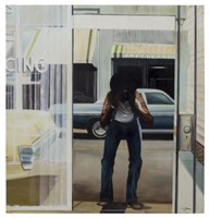 GREGORY JONES PAINTING, "LOOKING IN AND OUT"