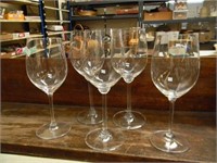 SET 5 RIEDEL CRYSTAL WINE GLASSES-MARKED