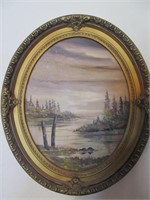 Vintage Original Framed Oil Painting -N. Devinberg