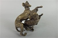 Bronze Sculpture Of Dogs
