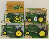 5x- Ertl JD Model A, D & M Tractors, 1/16, NIB