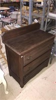 Three drawer softwood washstand circa 1900