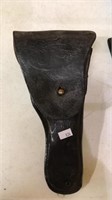 Black leather holster marked US