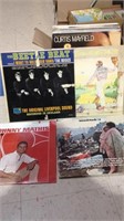 Box lot of 25 vintage record albums