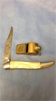 Vintage brass thunder Made in England Army Navy