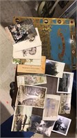 Group lot of antique photos,  postcards