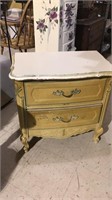 Bassett French provincial two drawer nightstand