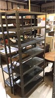 Seven shelf metal storage unit