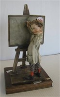 Made in Italy Girl with Blackboard figurine with