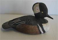 Nicely hand painted wood hooded merganser drake