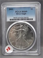 2002 American 1 oz. Silver Eagle-One Dollar -