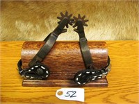 Wallie Boone copper mounted spurs with nice straps