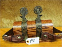 Buffalo single mounted spurs made by Roy Henderson