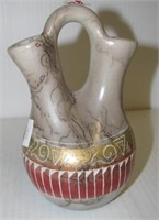 Navajo horse hair fired wedding vase by Arial