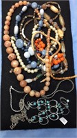 Tray lot of costume jewelry