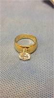 One gold plated marked 925 China ring with a