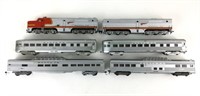 (6) Santa Fe Train Cars W/ 75, 3246, 503, 500