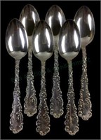 (6) Wallace Waverly Sterling Silver Spoons