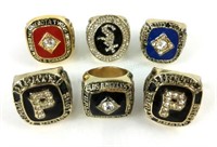 (6) Mlb Replica Championship Rings