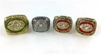 (4) Nfl Replica Super Bowl Champions Rings