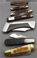 (7) Vintage pocket knives including CMCO Barlow,