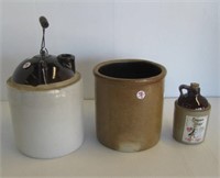 (2) Vintage one gallon moon shine jug, small