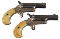 Cased Pair of Factory Engraved Colt Derringers