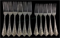 (11) Gorham Lady Washington Sterling Silver Forks