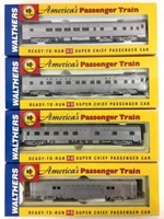 (4) Walthers Santa Fe Super Chief Train Cars