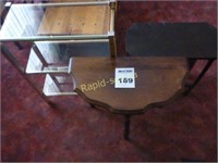 Three Side Tables of Varying Shapes & Sizes