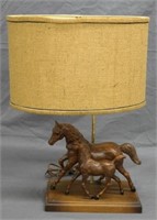 1950s-60s BREYER Wood Grain Running Horse Lamp