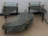 Set of 3 Mid Century Modern Two-Tiered Tables