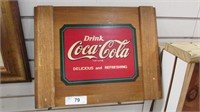 Wooden Coca-Cola Sign~ Box Top?