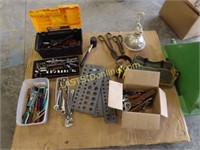 TOOL BOX & CONTENTS, HOLDERS, HAND TOOLS, MORE